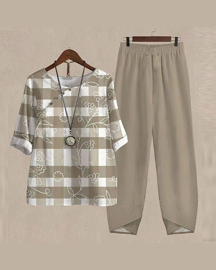 REINA - EFFORTLESS CHIC SHIRT AND PANT SET