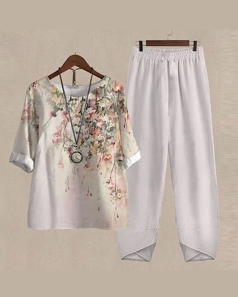 REINA - EFFORTLESS CHIC SHIRT AND PANT SET