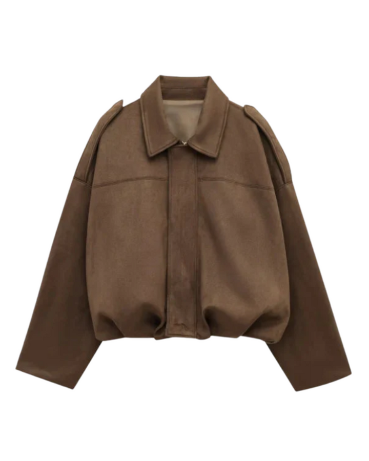 CORALIA - Suede Bomber Jacket