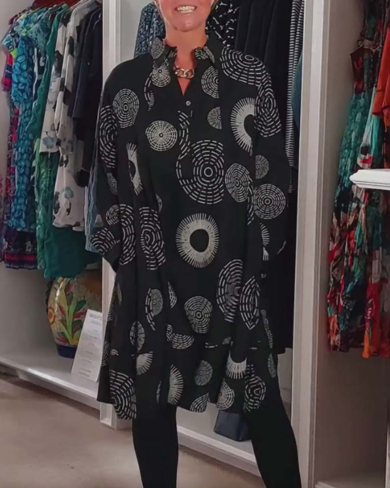 SHERYL - Geometric Wrap Dress