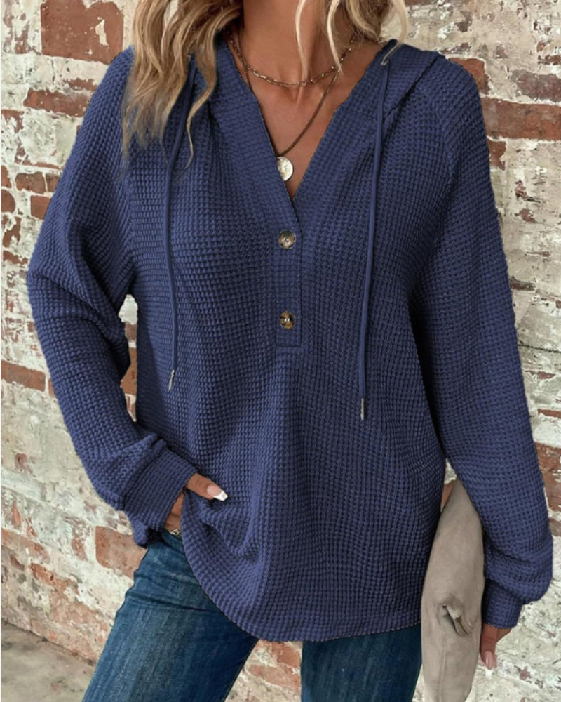 SAMARO - WAFFLE KNIT PULLOVER