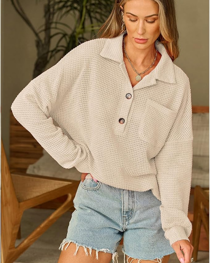 MARASA - Waffle Knit Sweater