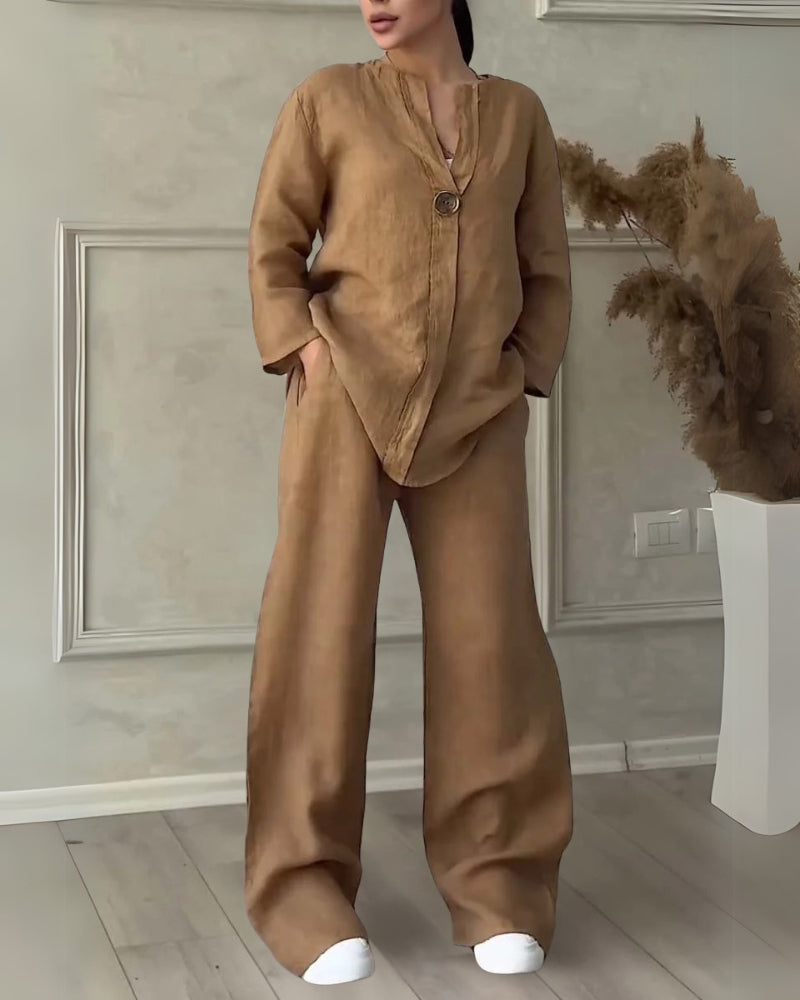 MIMASI - Cotton and linen two-piece set