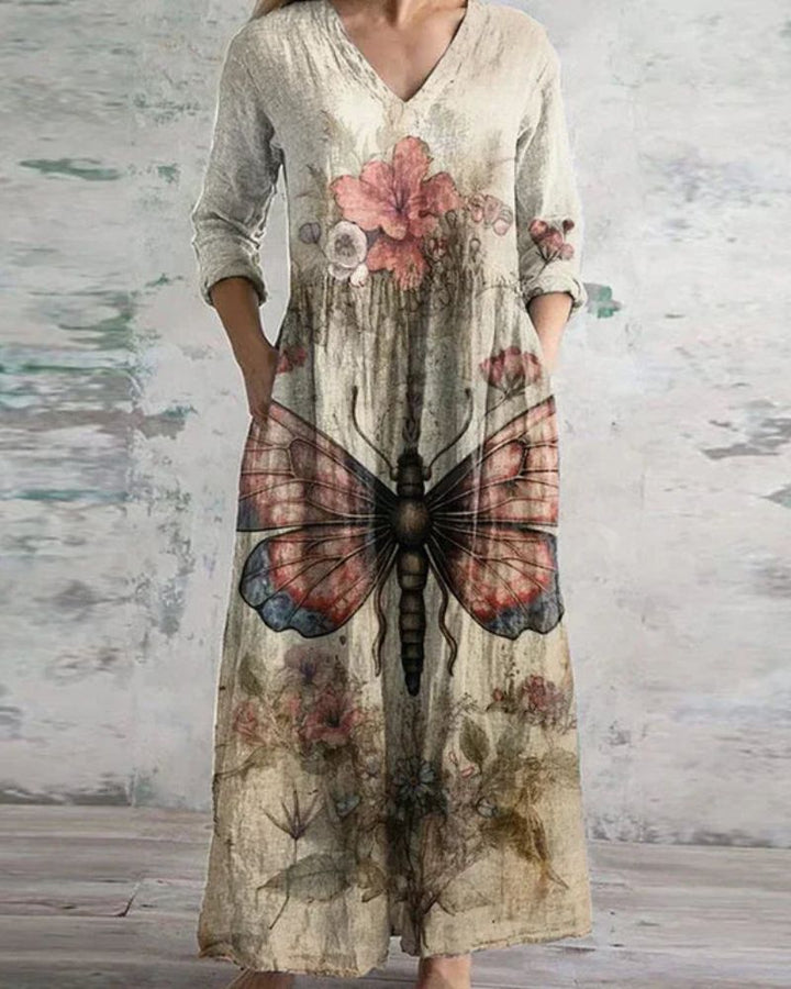 NILDA - RETRO MAXI DRESS