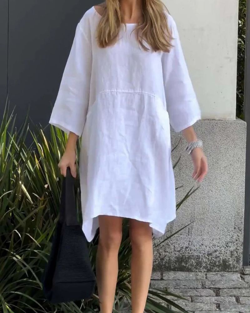 SAURI - Casual solid color dress