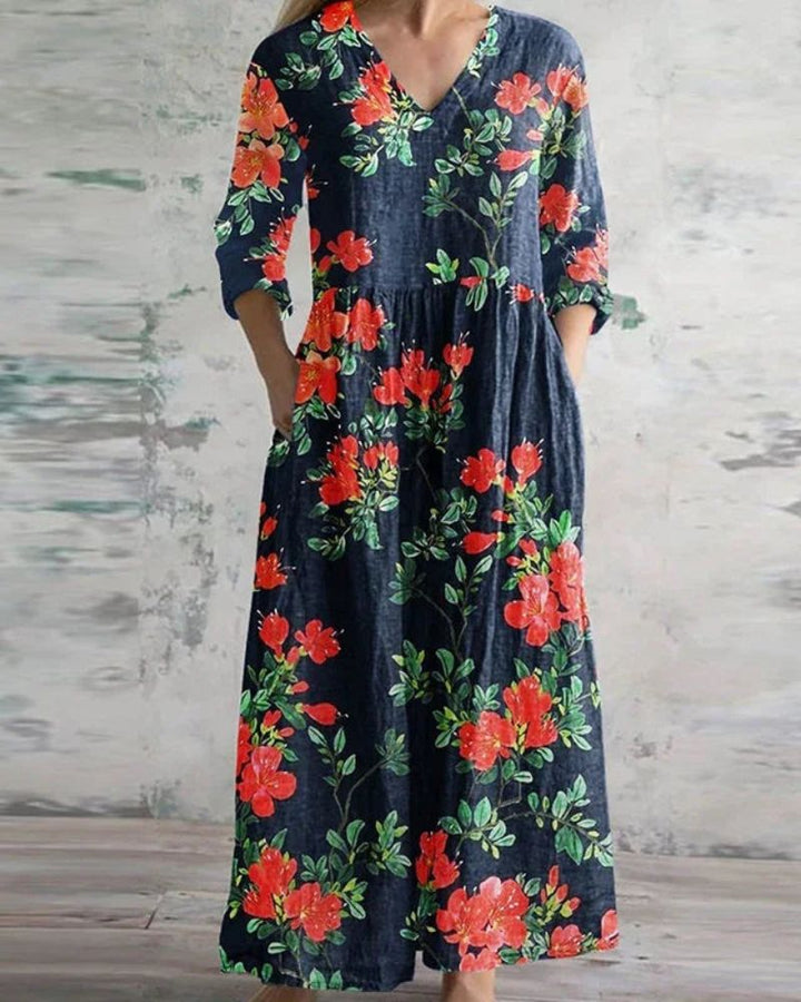 NILDA - RETRO MAXI DRESS