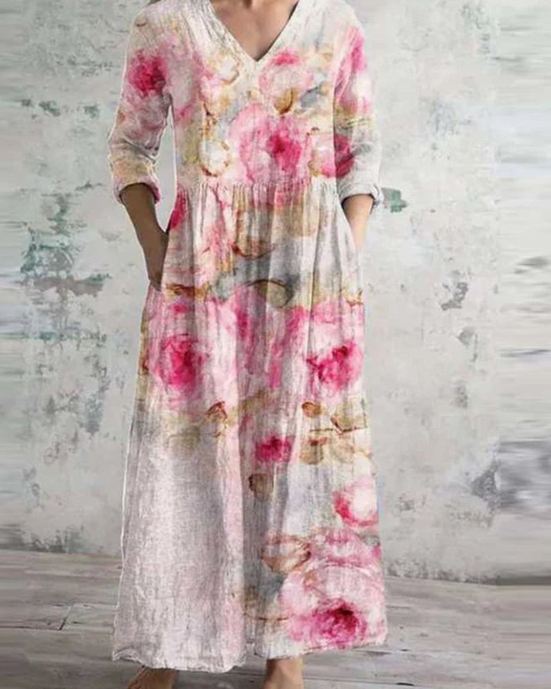 NILDA - RETRO MAXI DRESS