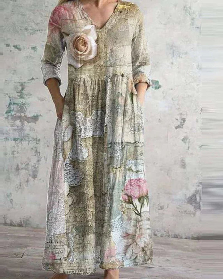 NILDA - RETRO MAXI DRESS