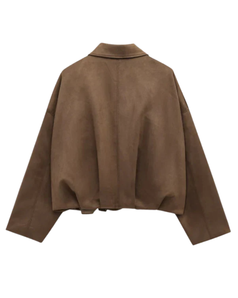 CORALIA - Suede Bomber Jacket