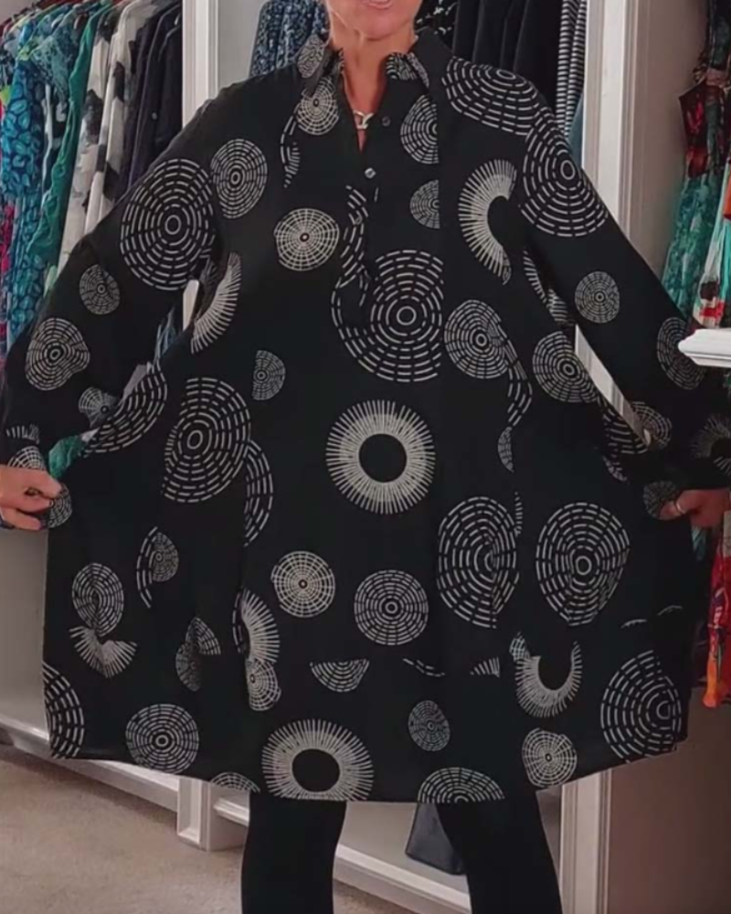 SHERYL - Geometric Wrap Dress