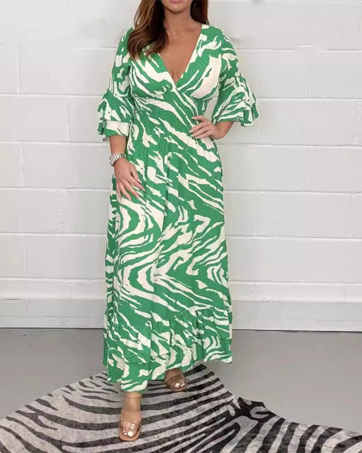 GILI - Smocked Printed Maxi Dress