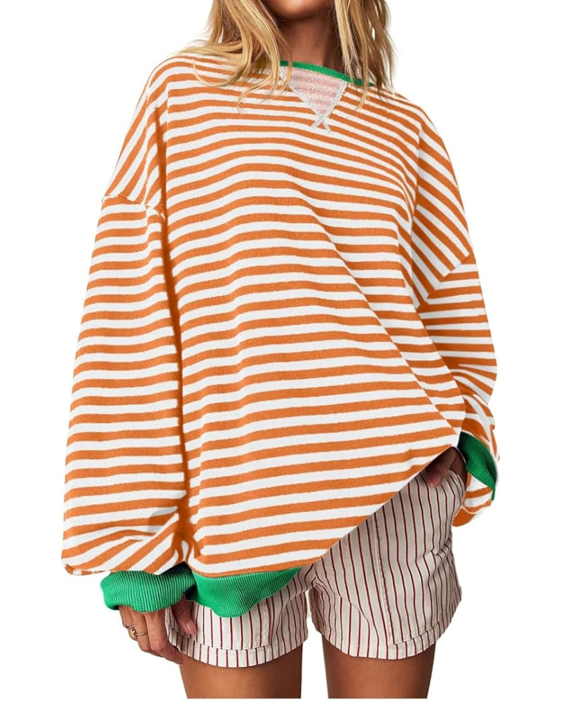 ARINA - Striped Oversized Sweatshirt