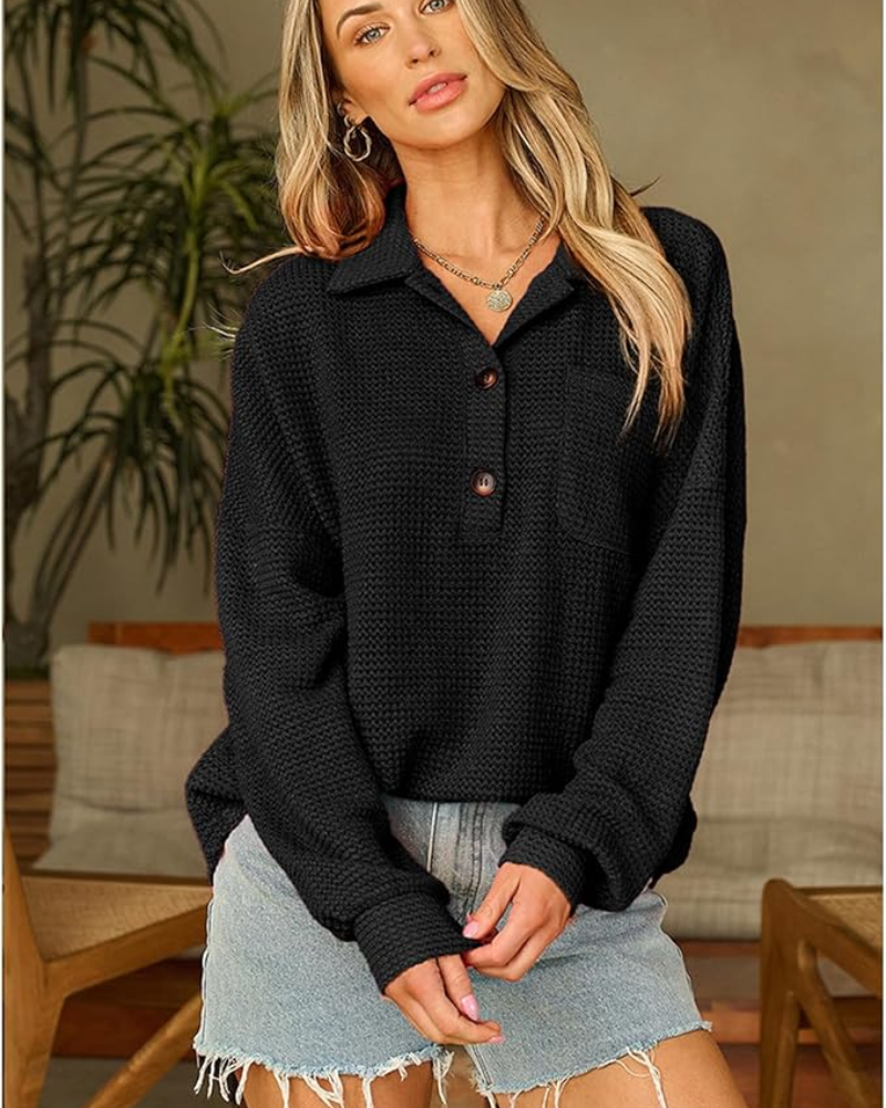 MARASA - Waffle Knit Sweater