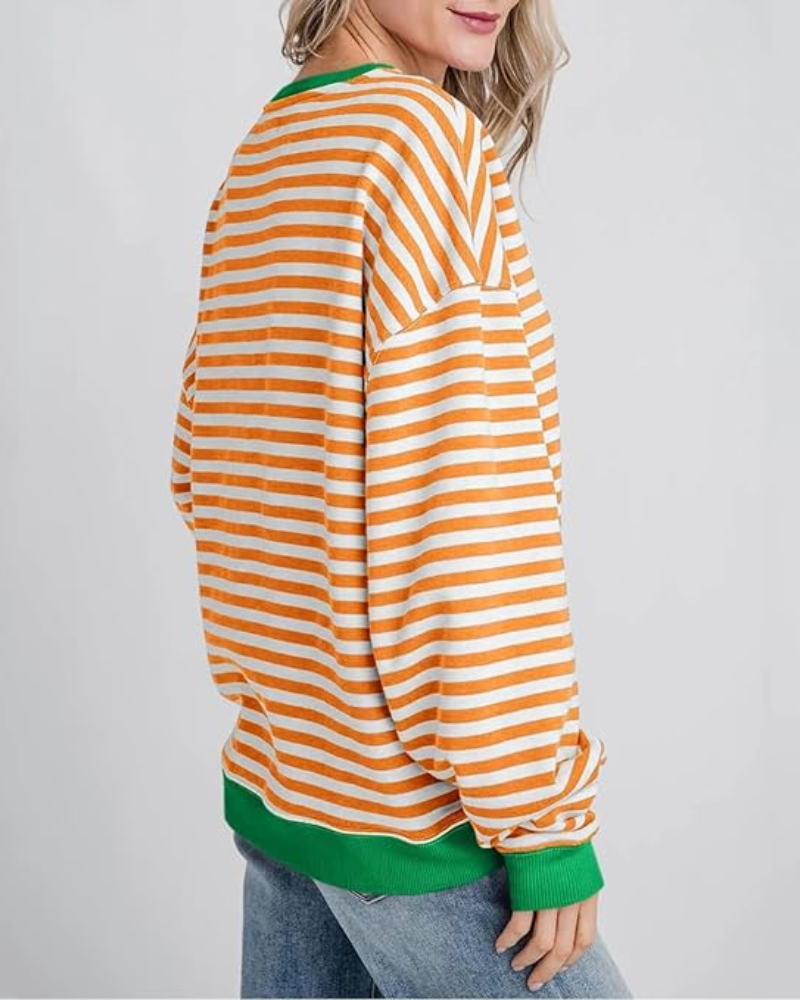 ARINA - Striped Oversized Sweatshirt
