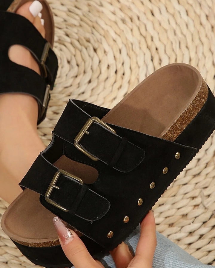 CARLINE - Suede Platform Sandal