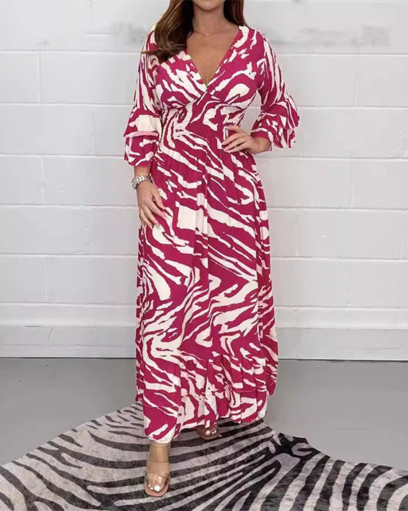 GILI - Smocked Printed Maxi Dress