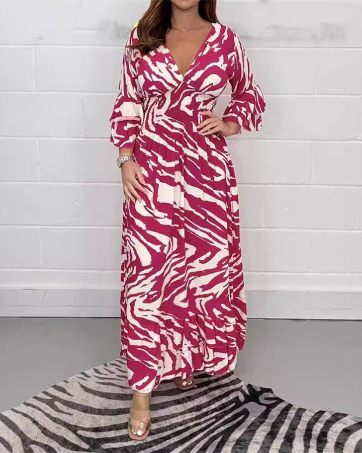 GILI - Smocked Printed Maxi Dress