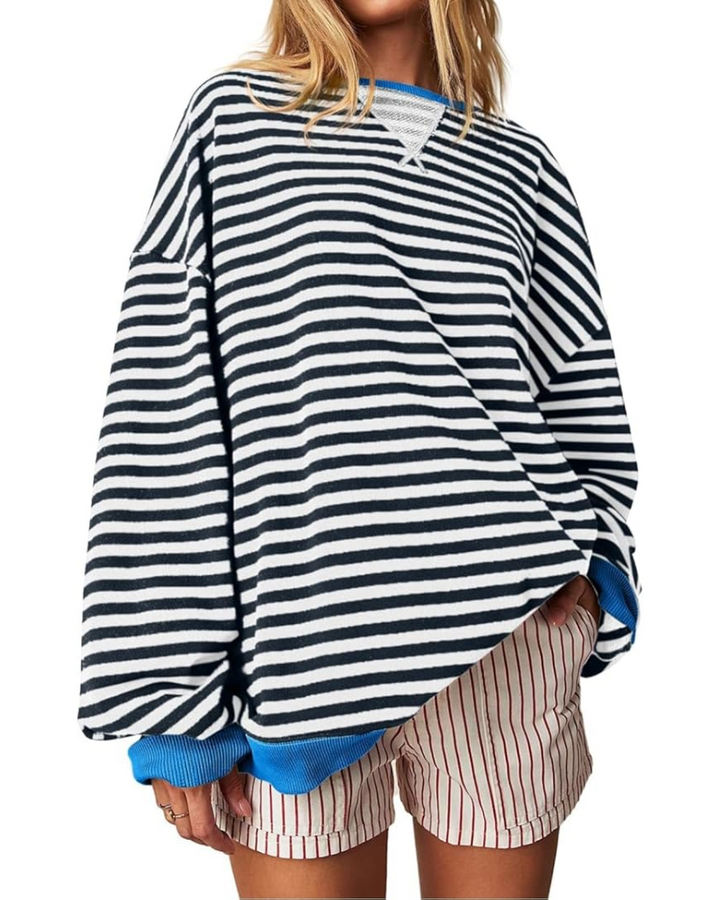 ARINA - Striped Oversized Sweatshirt