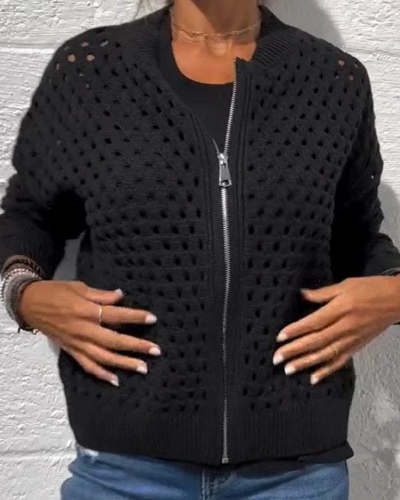LESLA - Knitted Jacket With Zipper