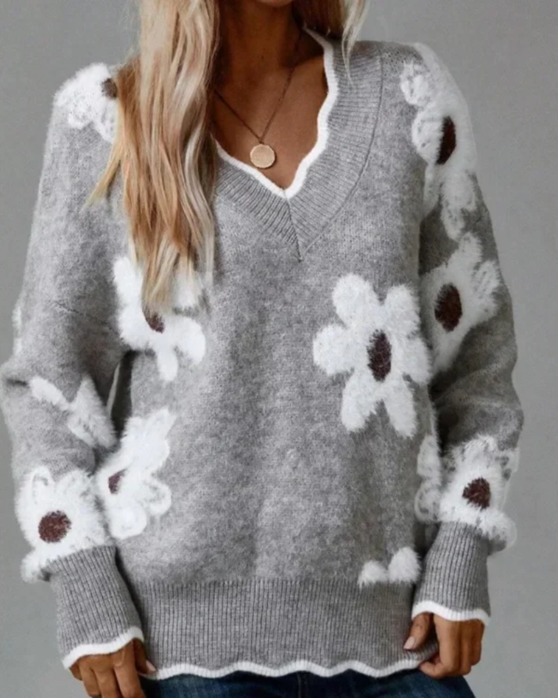 ARASE - FLORAL SWEATER