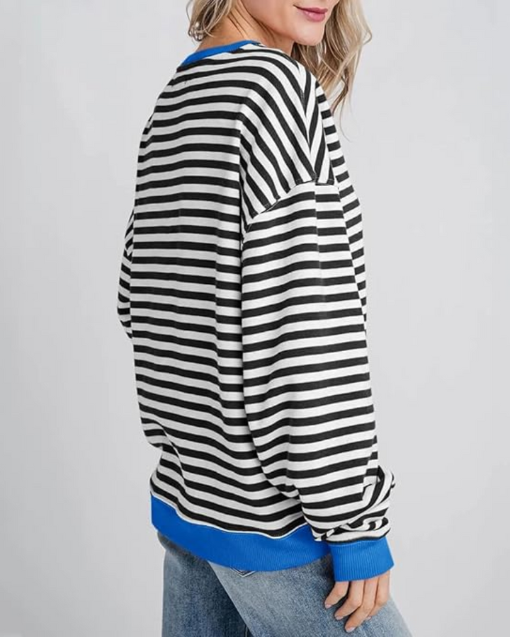 ARINA - Striped Oversized Sweatshirt