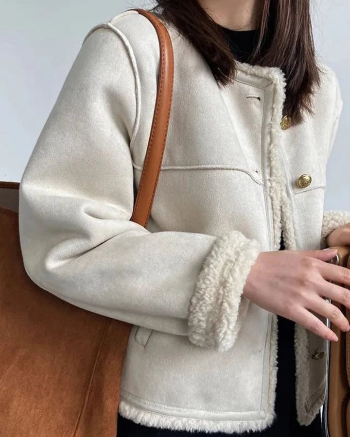 TOTE - JACKET WITH SHERPA BORDER
