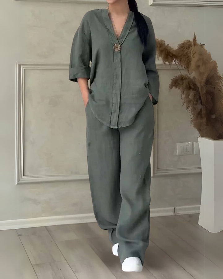 MIMASI - Cotton and linen two-piece set