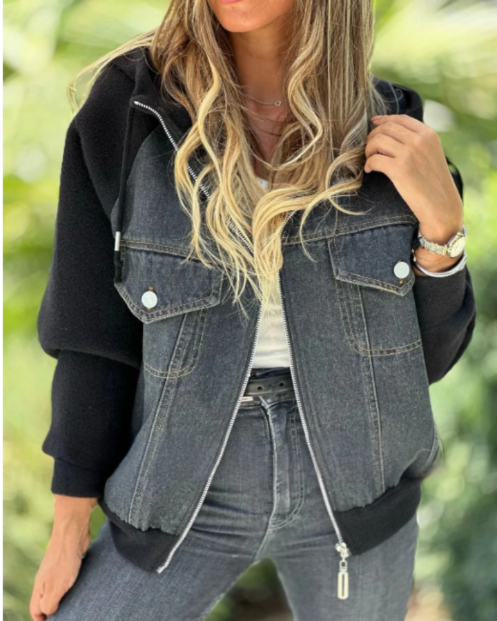 INEDA - MODERN JACKET IN DENIM FABRIC