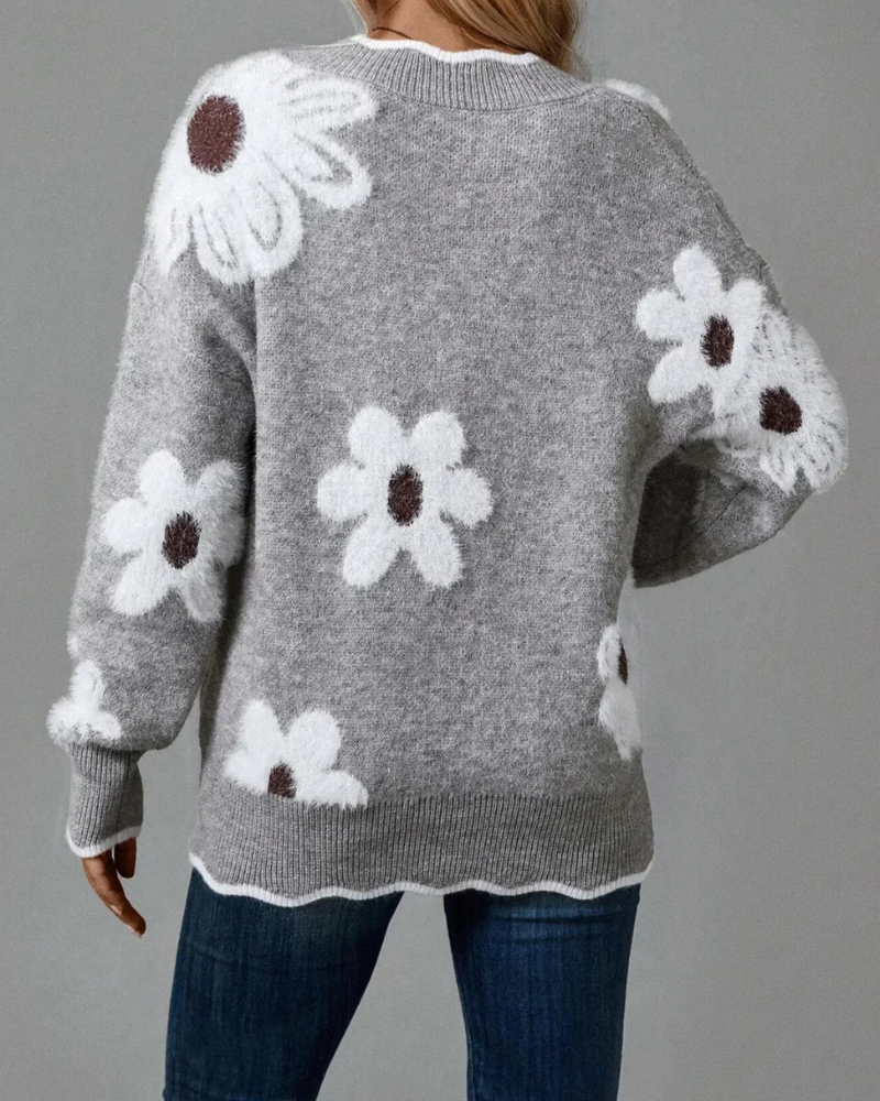 ARASE - FLORAL SWEATER