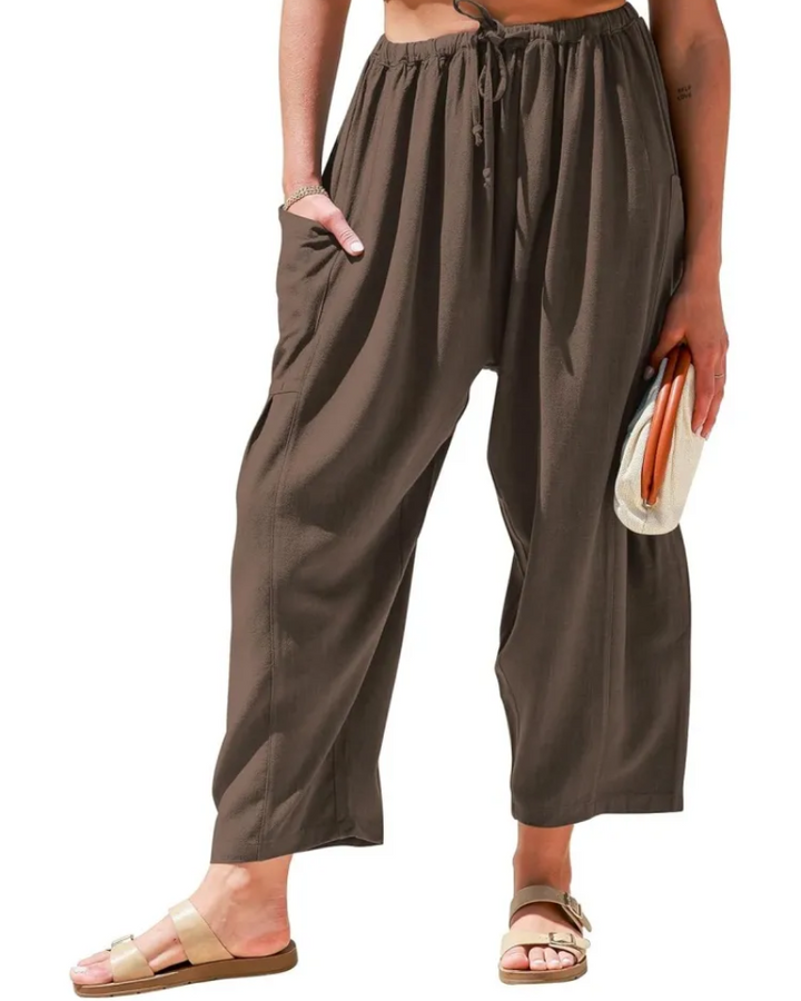 SIBANA - WIDE LEG LINEN PANTS