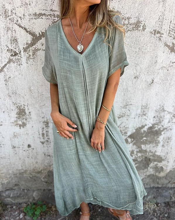 Lynne - Boho Linen dress