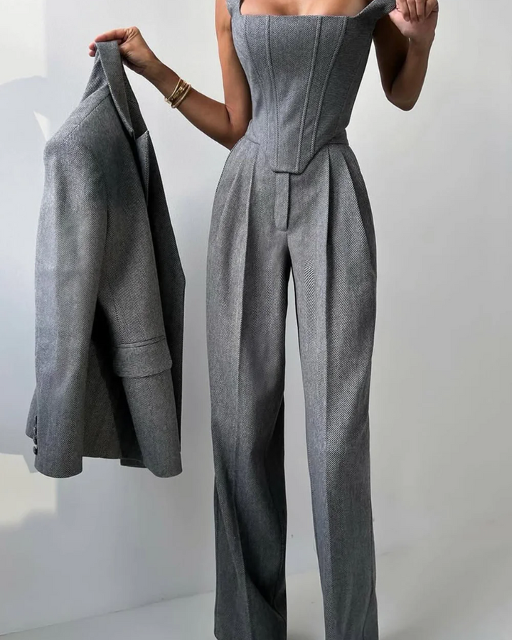 IDARA - 3-piece suit with double-breasted blazer