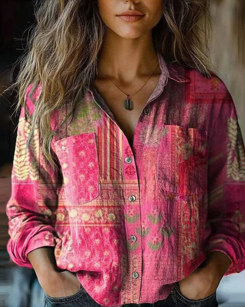 AMIRA - PRINTED VINTAGE BLOUSE