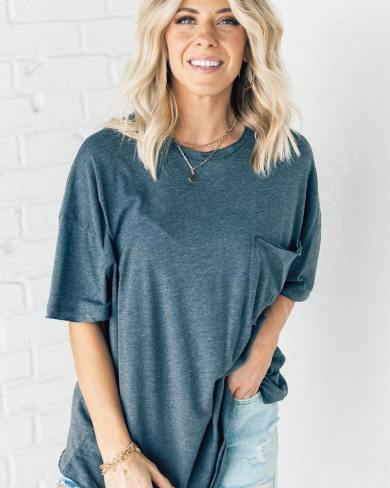 AIMEA - Raw Edge Boxy Tee