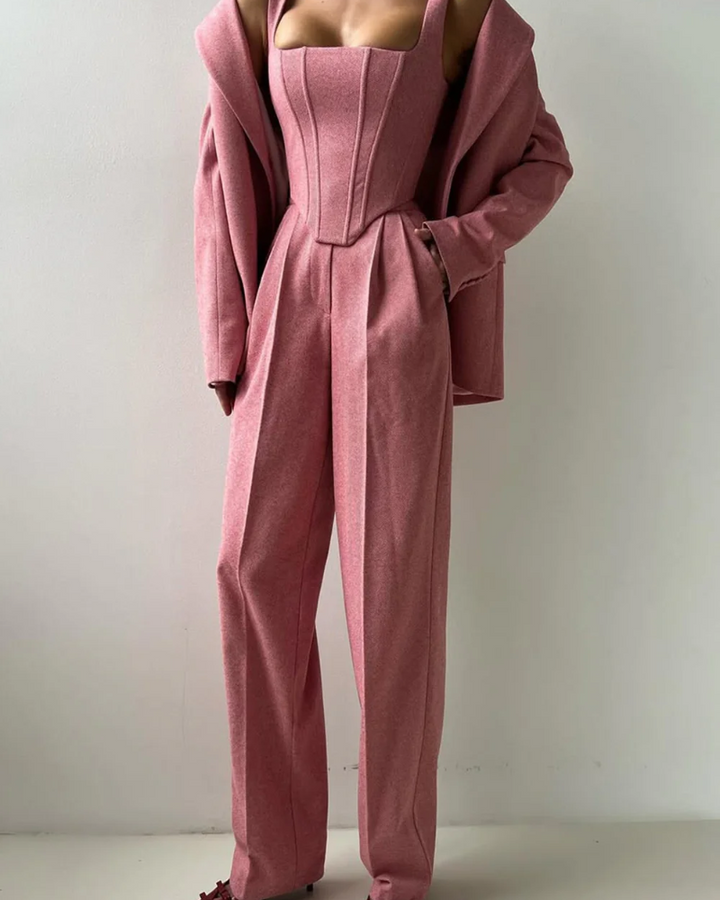 IDARA - 3-piece suit with double-breasted blazer