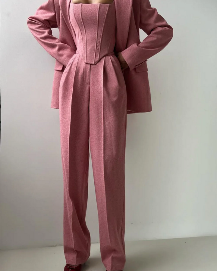IDARA - 3-piece suit with double-breasted blazer