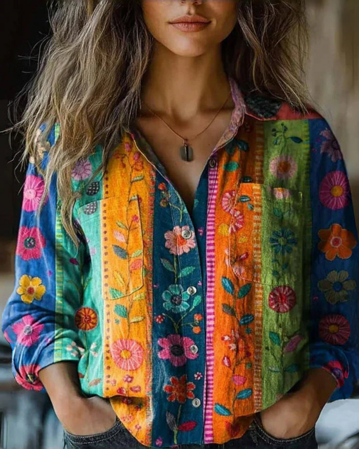 AMIRA - PRINTED VINTAGE BLOUSE