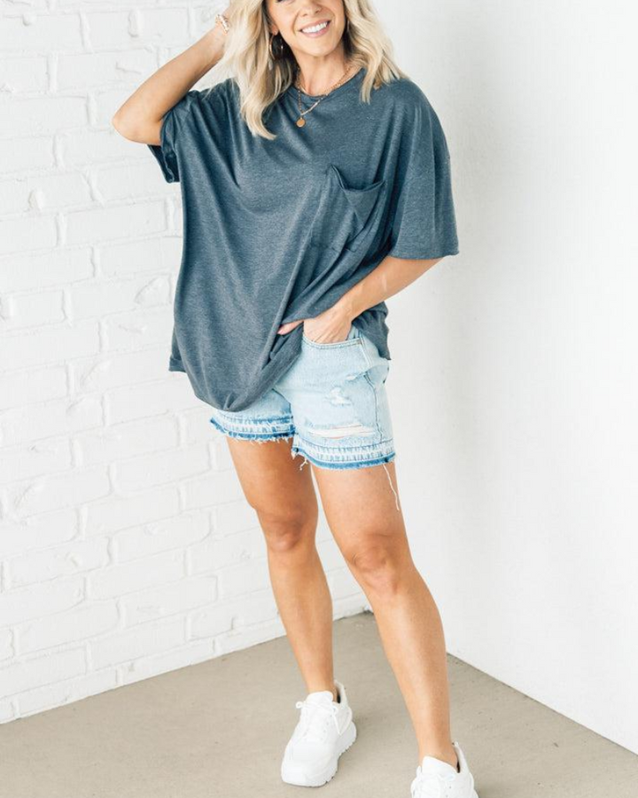 AIMEA - Raw Edge Boxy Tee