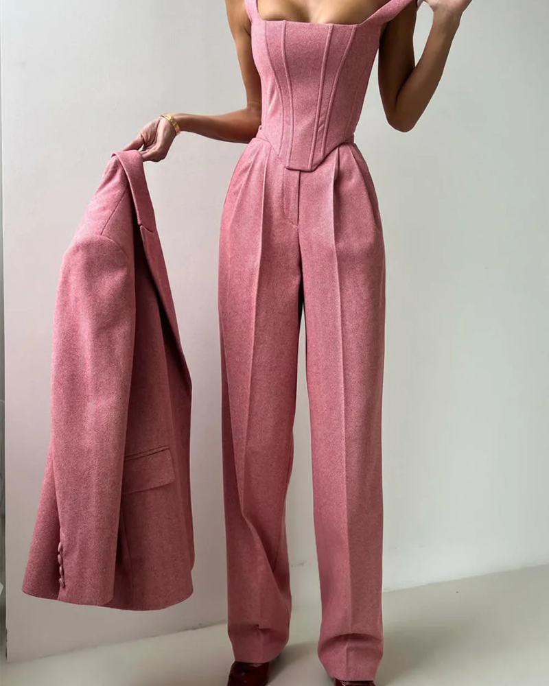 IDARA - 3-piece suit with double-breasted blazer