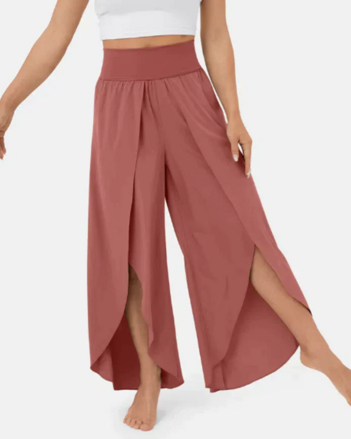 JELA - SPLIT WIDE LEG PALAZZO PANTS