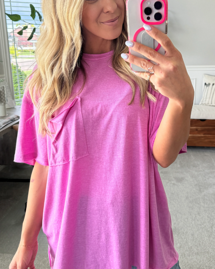 AIMEA - Raw Edge Boxy Tee