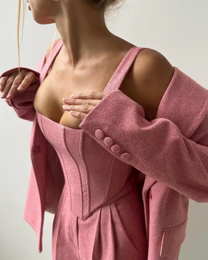 IDARA - 3-piece suit with double-breasted blazer