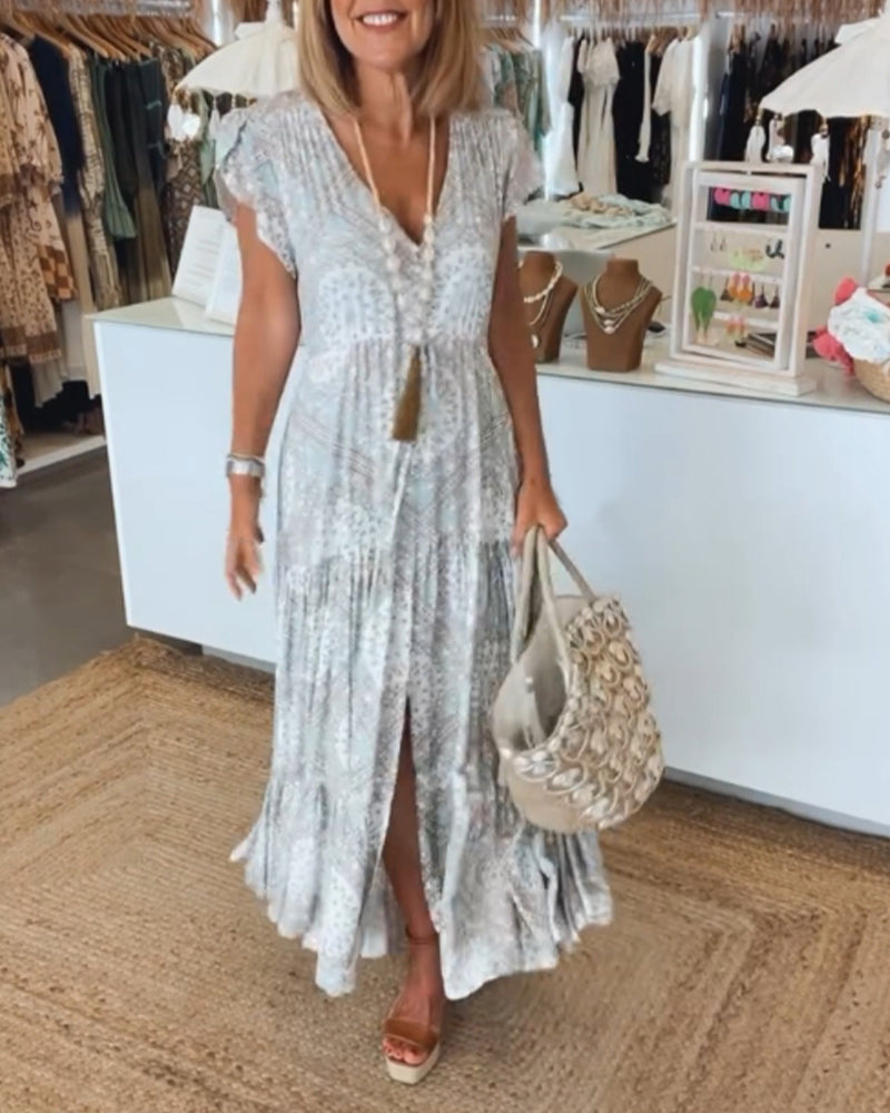 CORNA - Stylish V-neck dress