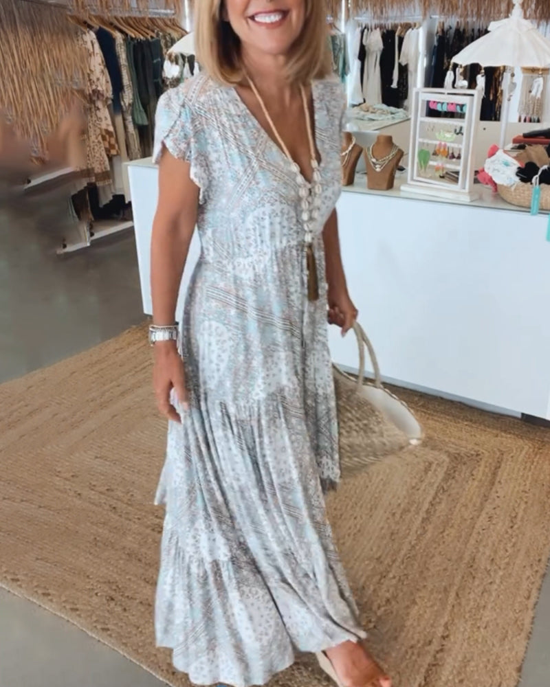 CORNA - Stylish V-neck dress