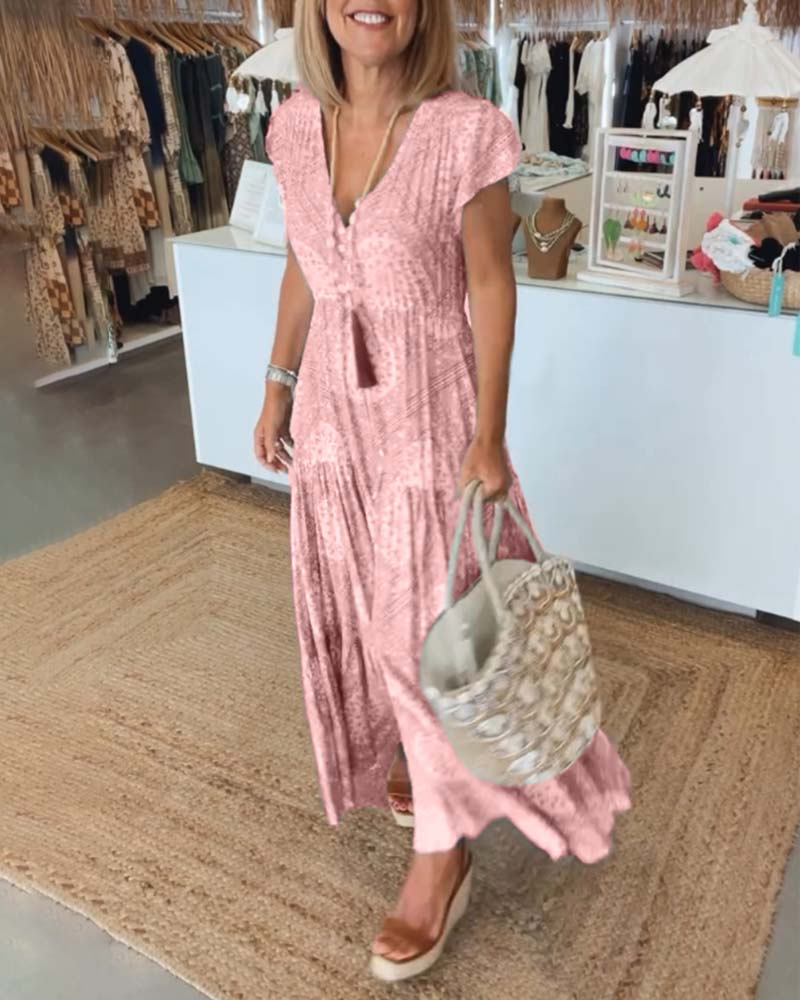 CORNA - Stylish V-neck dress
