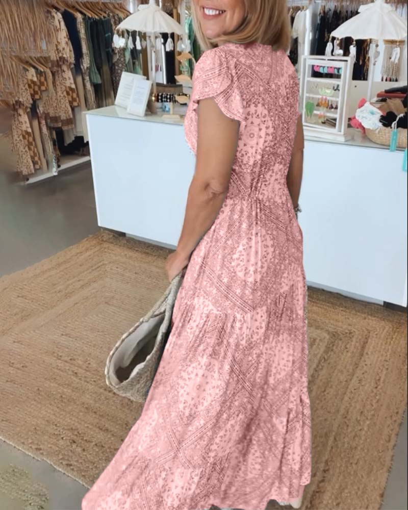CORNA - Stylish V-neck dress