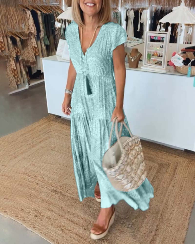 CORNA - Stylish V-neck dress