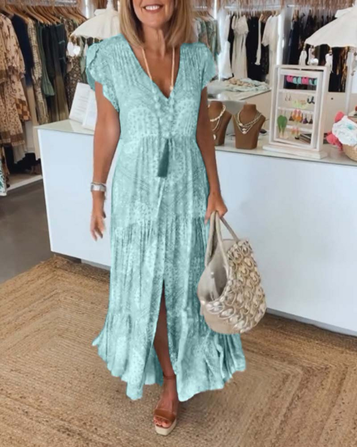 CORNA - Stylish V-neck dress