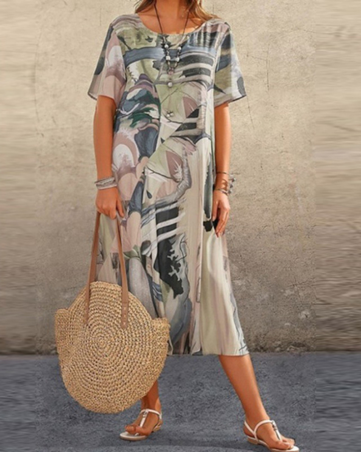 SELBY - Comfortable floral dress