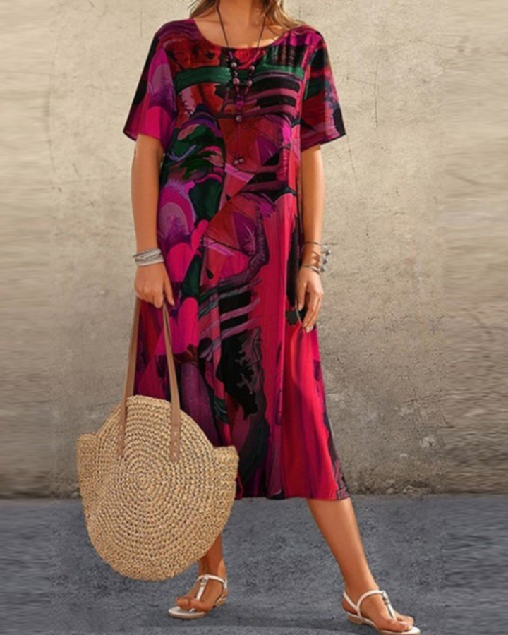 SELBY - Comfortable floral dress